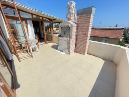 Geräumiger Verkauf 3 1 Wohnung Mit Meerblick 50M Vom Strand In Ürkmez Entfernt