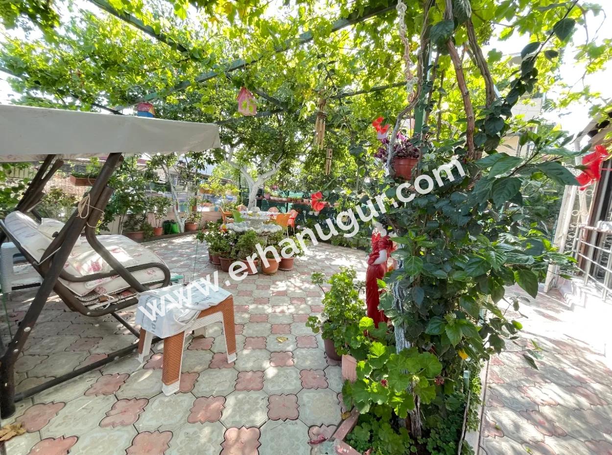 2 1 Apartment For Sale In Ürkmez With 350Mt Garden To The Sea In The Center