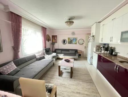 2 1 Apartment For Sale In Ürkmez With 350Mt Garden To The Sea In The Center